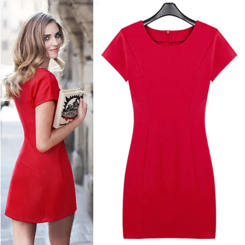 casual red dresses