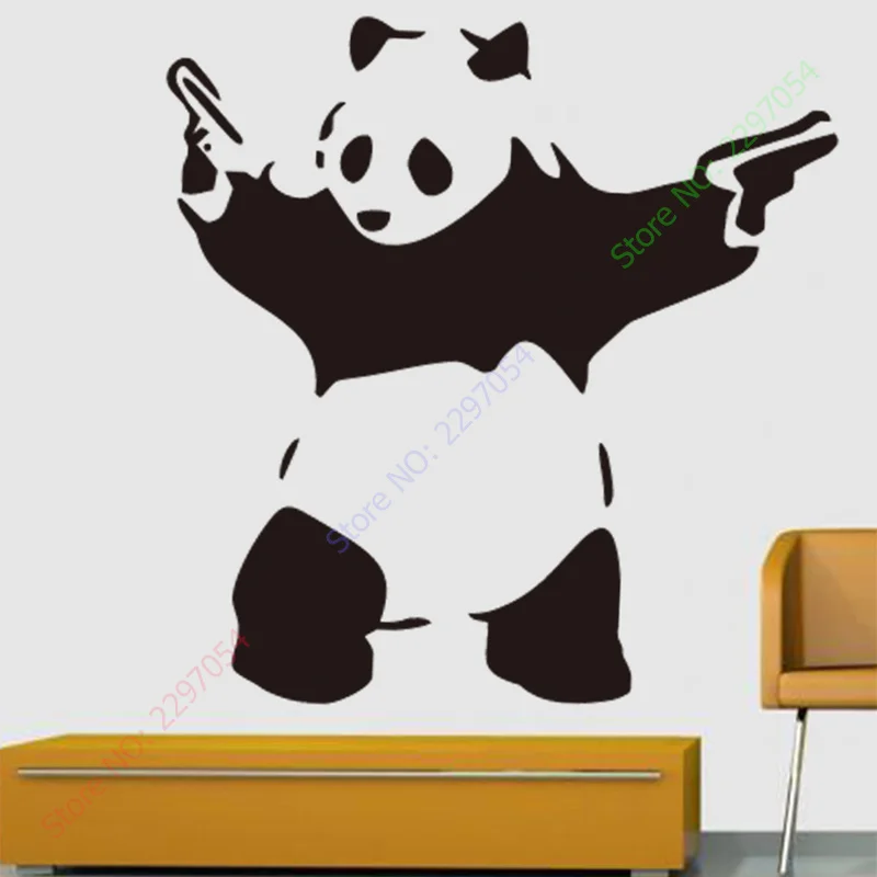 Banksy настенные наклейки панды украшение для дома своими руками съемная настенная