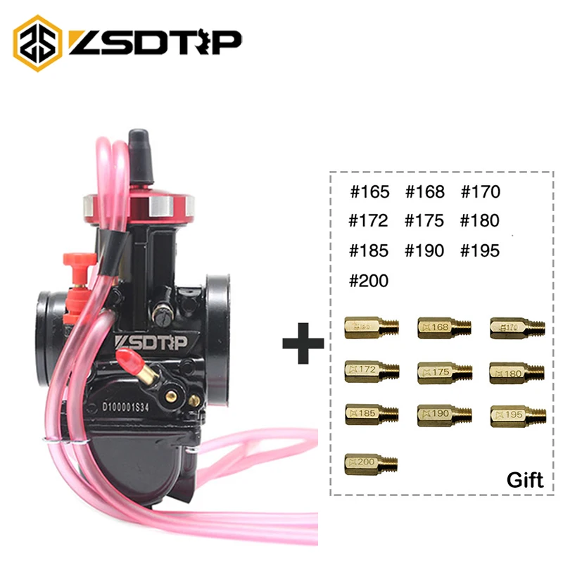 ZSDTRP Универсальный 33 34 35 36 38 40 42 мм PWK МОТОЦИКЛ КАРБЮРАТОР Carburador для Keihi Koso Oko ATV power Jet основной струи подарок