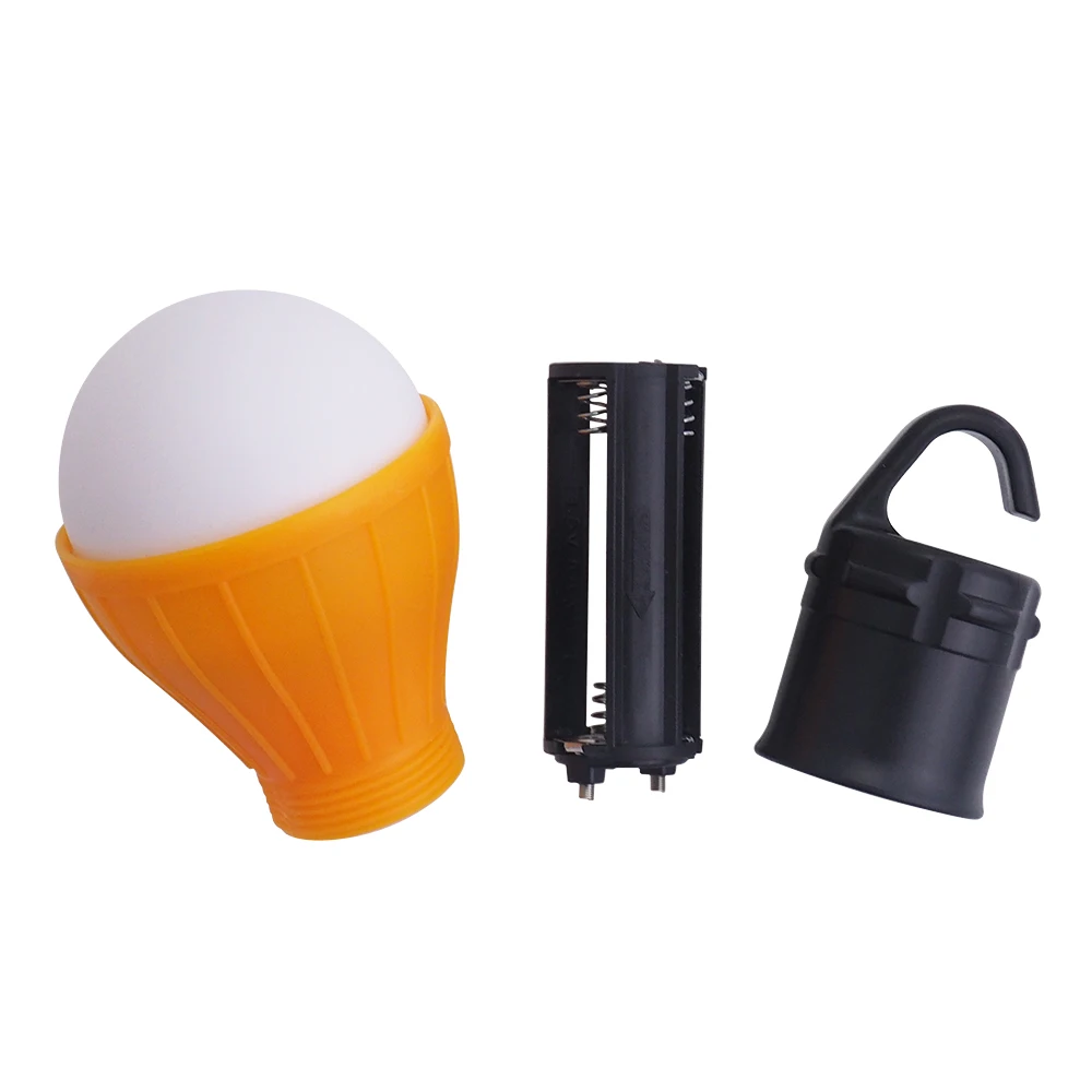 Mini Portable Lantern Tent Light LED Bulb Emergency Lamp Waterproof Hanging Hook Flashlight For Camping 4 Colors Use 3*AAA