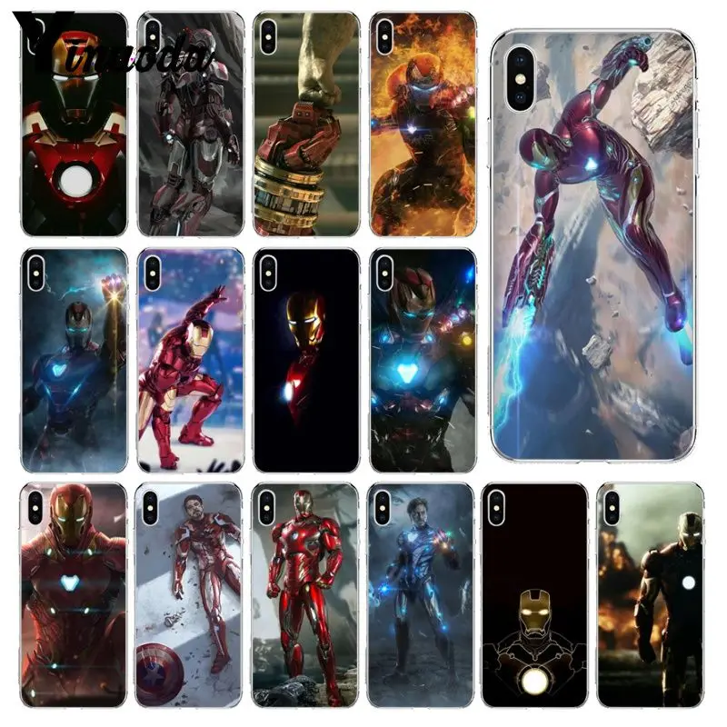 Yinuoda Marvel Мстители Железный человек прозрачный мягкий чехол для телефона Apple iPhone 8 7