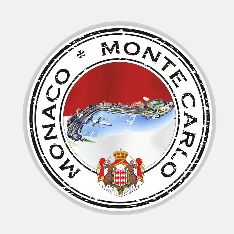 YJZT 12,7 см* 12,7 см персональная Monaco Monte Carlo Автомобильная наклейка Светоотражающая наклейка аксессуары 6-2690