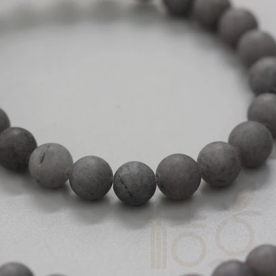 

BEAUCHAMP 8mm Grey Round Dull polish Frosted Crystal Beads Matte Scrub Gem Crystal Beads Jewelry Bracelet Necklace Accessories