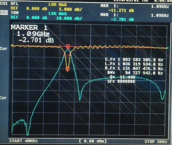 1090MHz ADS-B воздухоплавательный Диапазон Ультра-Малый полосный фильтр, SMA интерфейс, LTCC структура