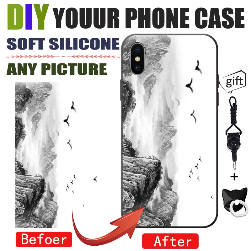 DIY Photo images Customize Phone Case Cover For iphone x 10 6 8 plus 7 6s 5s se protect shell |