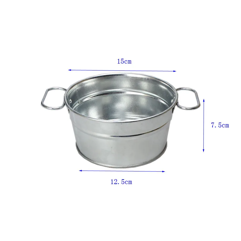Creative Stainless Steel Fries Barrel Snack Barrel Fried Chicken Korean Black Western Restaurant Tableware Seafood