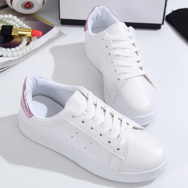 Hemmyi Shoes Woman White Lace up Solid Fashion Women casual shoes Common Projects Spring Autumn 2017