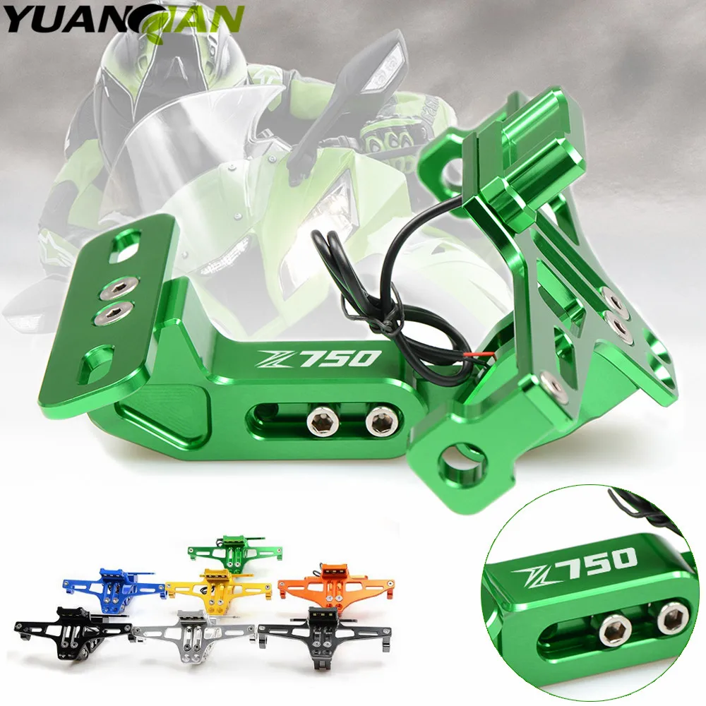 FOR Z750 LOGO Motorcycle License Plate Bracket Licence Plate Holder