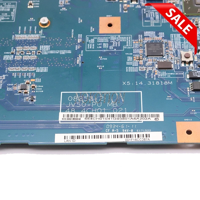 NOKOTION JV50-PU MB 48.4CH01.021 для acer aspire 5536 материнская плата для ноутбука MB. P4201.004 MBP4201004 DDR2 Бесплатный процессор