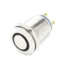

DC 3V Red LED Angel Eye SPST Momentary Metal Push Button Switch 12mm Thread