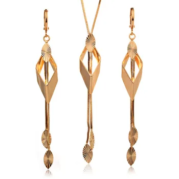 

KGP Costume African Jewelry Sets For Women Gold-Color Pendant Necklace Earrings,2017 Fashion New,Free Shipping 1S18K-43