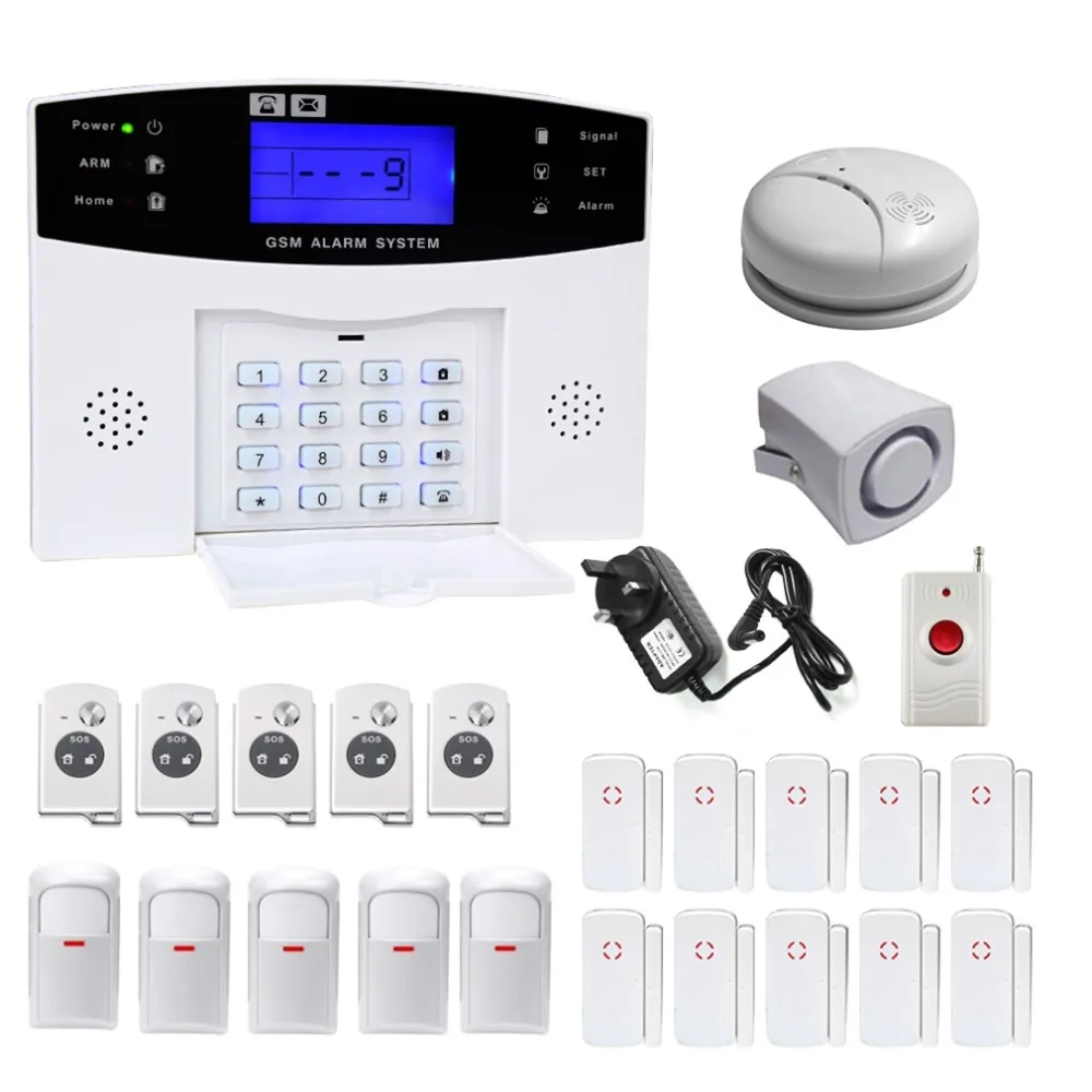 

YA-500-GSM-23 Wireless LCD GSM Intelligent Home Security Alarm System Kits Built-in Transmitting Module & Intercom Horn