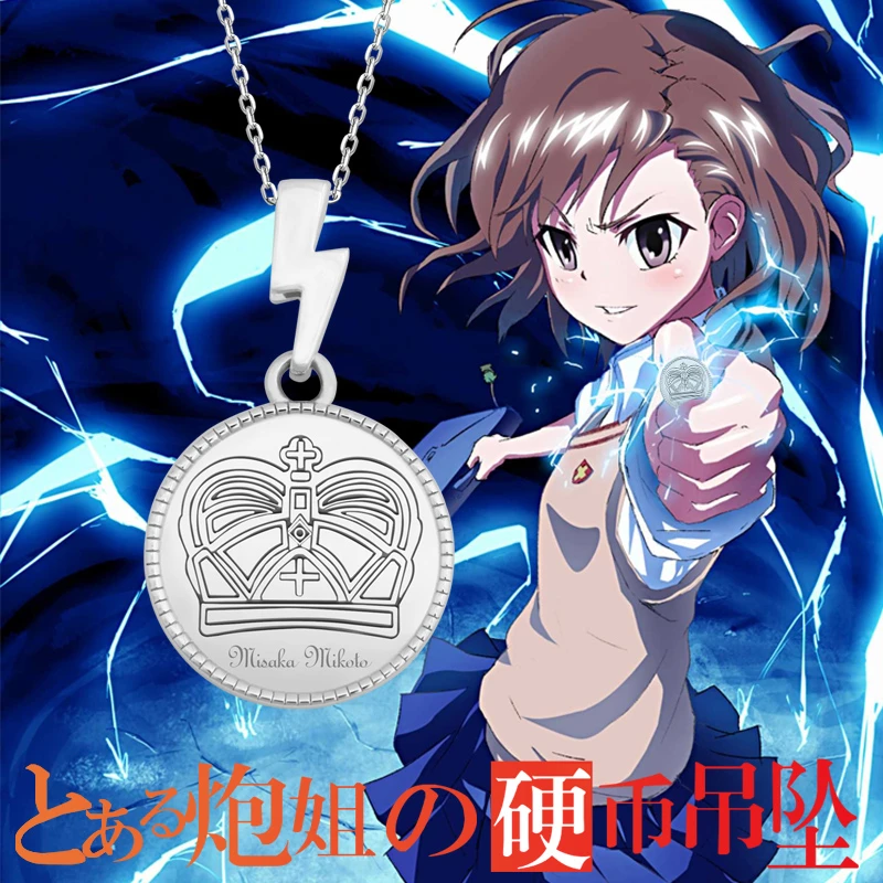 Anime A Certain Scientific Railgun Magical Index Misaka Mikoto Coin Pendant  Silver Necklace S925 Jewelry Cosplay Props Gift New|Vòng Cổ Chuỗi| -  AliExpress