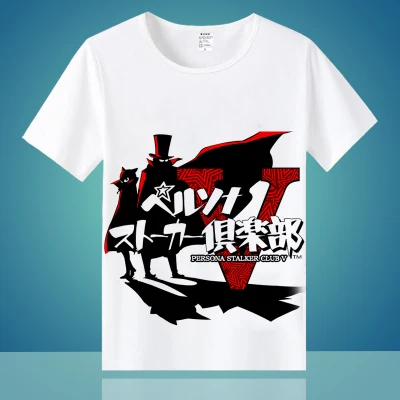 Persona 5 Joker T-shirt - Anime Cosplay P5 Game Tee for Men - Casual Polyester Tshirt image 4