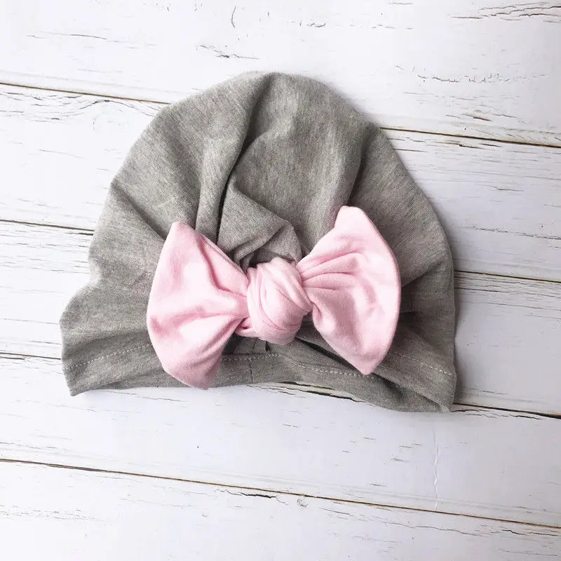 4 grey hat pink bow (1)
