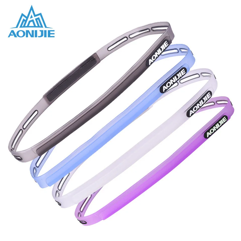 

AONIJIE Outdoor Sports Anti-slip Sweatband Silicone Sweat Band Sports Sweat Guiding Belt Hair Bands for Yoga Running Ridding Gym