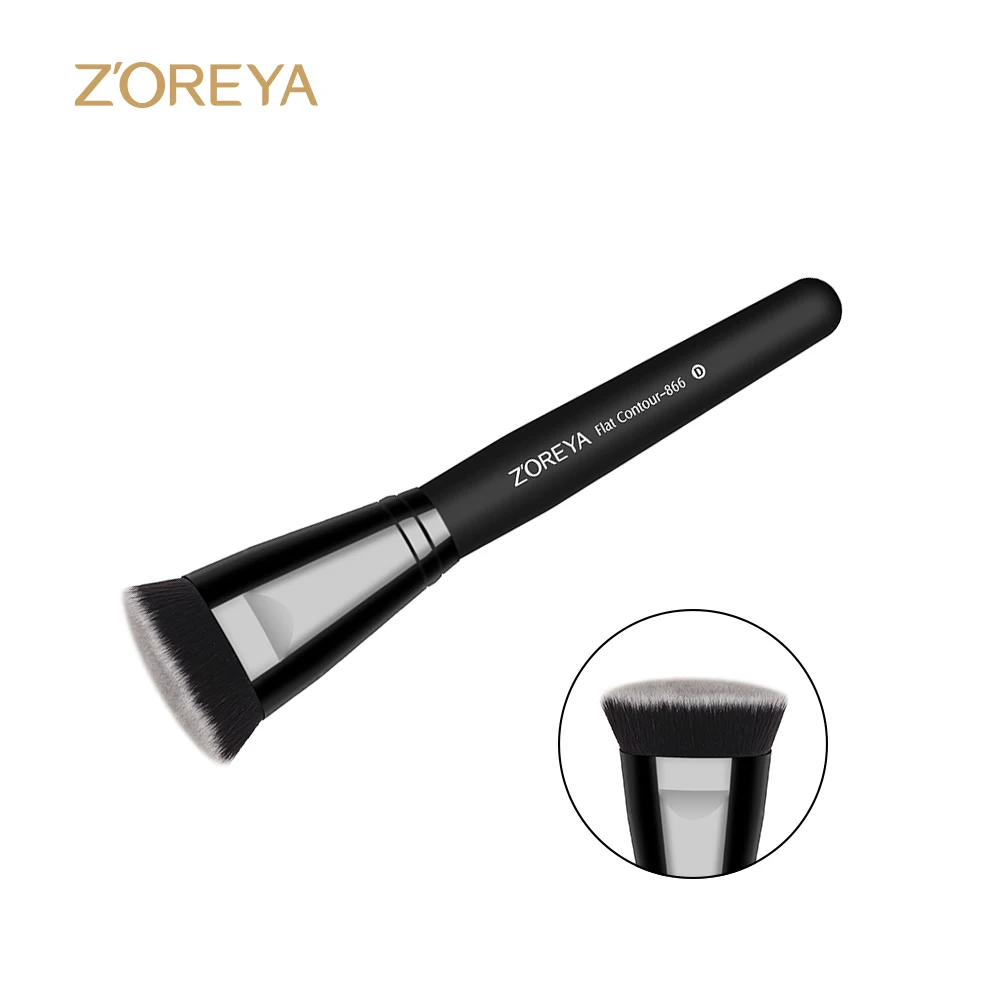 Zoreya Brand 1 PC Nylon Flat Contour make up Brush Face Blend Professional Makeup Cosmetic Brusher