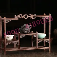 Твердая древесина Куриное Крылышко, деревянные, промежуточный Дракон Резьба по стилю, антикварные полки, орнамент маятник стеллаж для выставки товаров