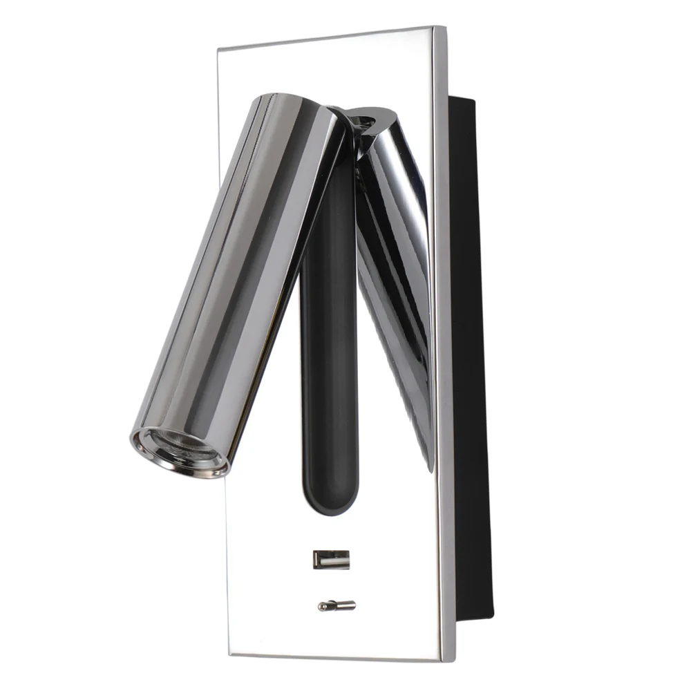 Online ZEROUNO dormitorio lámpara de pared LED interior luz de lectura de la habitación de 3W luz de la noche lámpara de pared USB interior iluminación