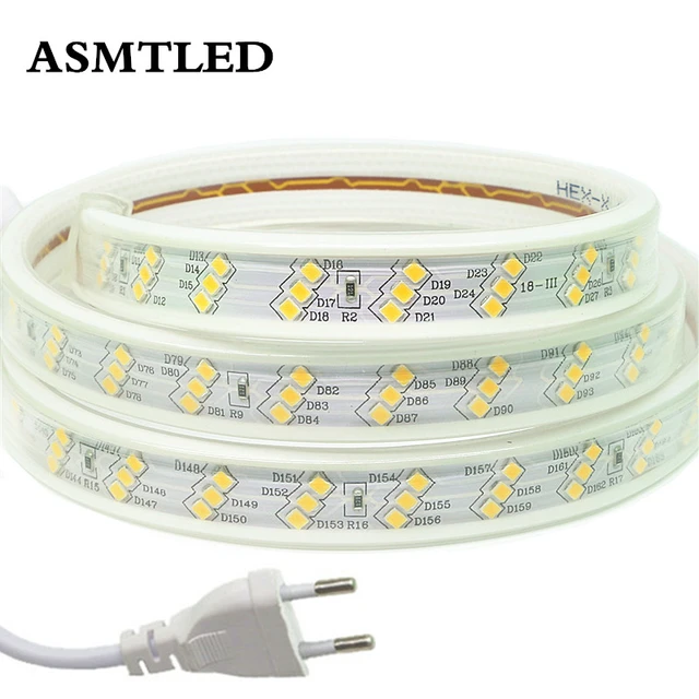 12mm 220v 180 LEDs/M Cool White Led Strip Light SMD 2835 IP67 Waterproof