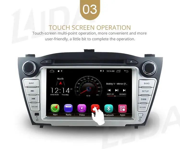 Perfect LJDA Android 9.1 Car dvd player for Hyundai Tucson/IX35 2011 2012 2013 2 Din Car Radio gps navigation stereo multimedia WIFI RDS 5