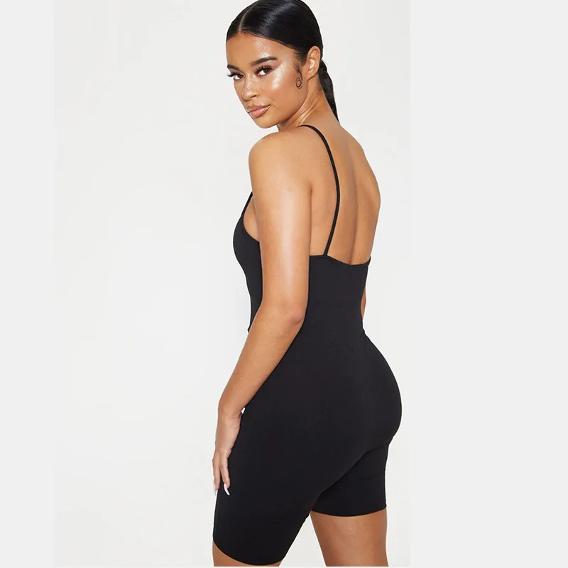 Sexy V-neck Sling Jumpsuit Shorts For Summer Women Halter Waist Pocket Hip Bottom Shorts Clothes Sportswear Streetwear Playsuit Sexy V-neck Sling Jumpsuit Shorts For Summer Women Halter Waist Pocket Hip Bottom Shorts Clothes Sportswear Streetwear Playsuit