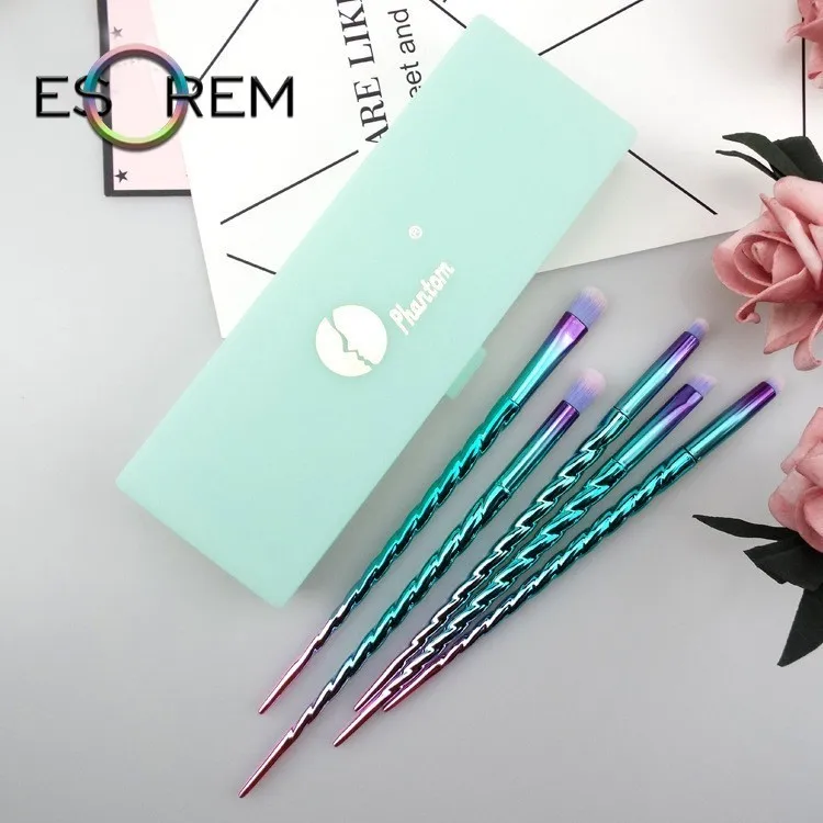 

ESOREM 5pcs Unicorn Handle Soft Makeup Brushes With Exquisite Box Eye Makeup Brush Set Eyeliner Eyelash Brush Pincel Maquiagem