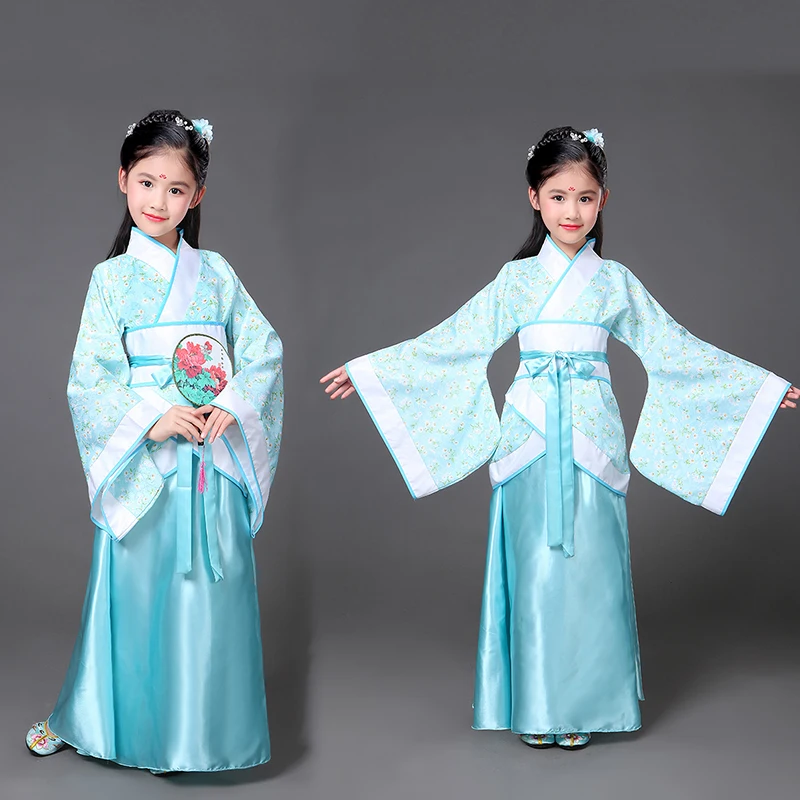 Ancient Chinese Costume Kids Child Seven Fairy Hanfu Dress Clothing Dance Performance Traditional Dress Girl tang dynasty dress