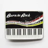 Розничная продажа Born To Rock Музыка Фортепиано ремень пряжка BUCKLE-MU064 Бесплатная доставка - изображение
