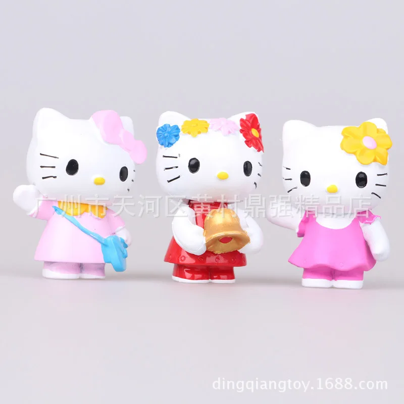 Фигурка кота Hello Kitty 6 в стиле торта брелок &quotЦветок&quot экшн игрушка фигурки аниме