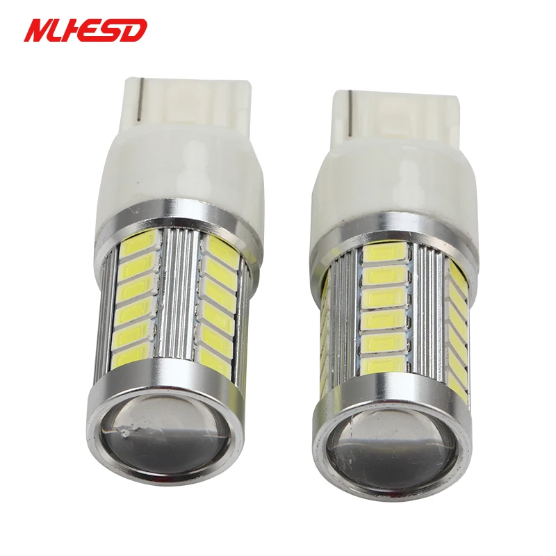 10 шт. T20 W21/5 Вт 7443 7440 W21W 5630 33SMD светодиодный автомобильный тормозной светильник белого, красного, желтого цвета, DC 12 В, 800 лм, поворотная лампа заднего хода, DC12V, красный, белый