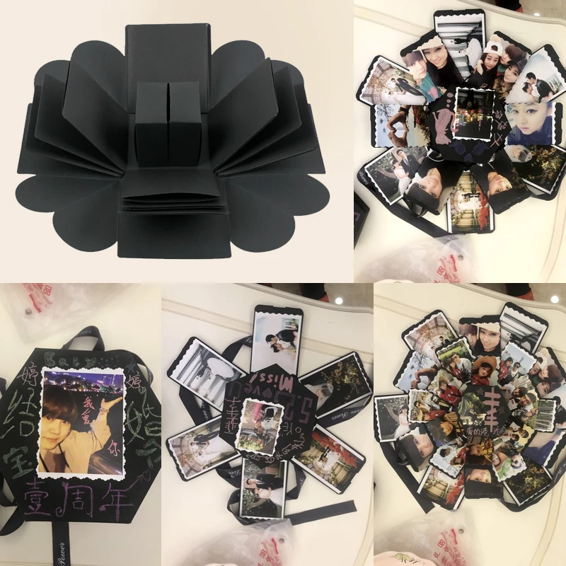 

Shebaking Surprise Gifts Box Love Explosion Box DIY Photo Album for Valentine Wedding Gift Creative Birthday Party Surprise Gift