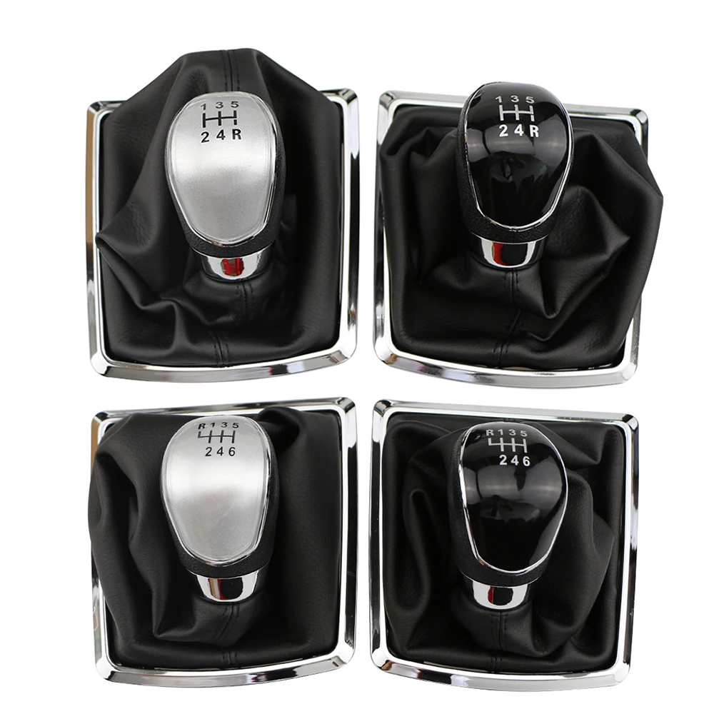 

Jameo Auto for Ford Focus 2 MK2 2005 - 2011 Fiesta Kuga 2008-12 Car-styling 5 6 Speed Gear Head Shift Knob Leather Gaiter Boot