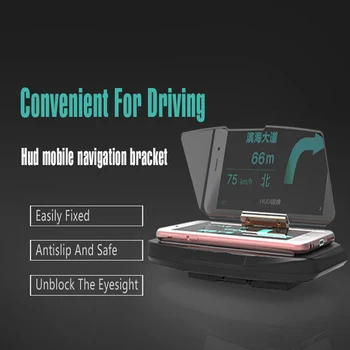 

Youwinme Universal Car HUD Head Up Display For GPS Navigation Bracket Smart Phone iPhone Auto Mount Stand Holder