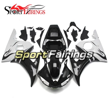 

Complete ABS Plastic Injection Motorbike hull Fairings for Yamaha YZF600 R6 2003 2004 03 04 Motorcycle Black White Carenes Cover