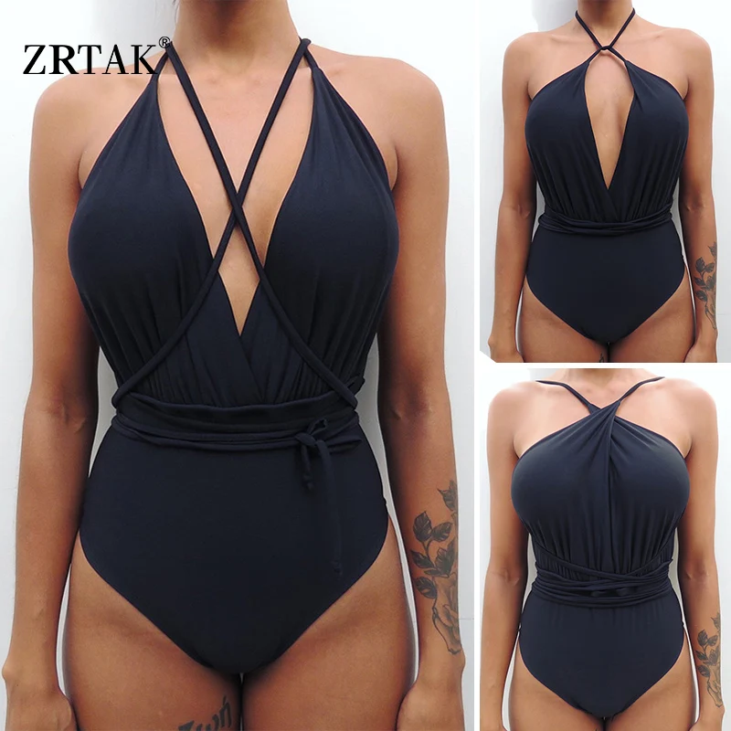 

2019 New Swimsuit Female Multiple Wearing Way Swimwear Women Bathing Suit Sexy Brazilian Bikini Monokini String One Piece Suits