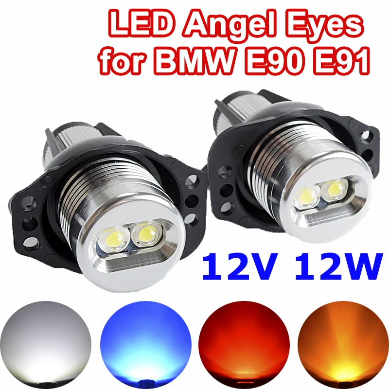 

Flytop 2 Pieces(1 Set) 2*6W 12W LED Marker Angel Eyes for Bridgelux Chip White / Blue for BMW E90 E91 FREE SHIPPING