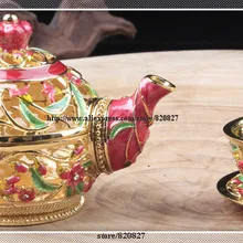 Металлическая подарочная коробка для чайника, лейки, коробка для колец, коробка для чайных украшений(набор из 2 шт