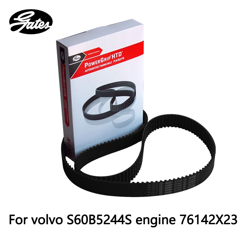 

Gates Timing Belt For volvo S60B5244S engine XC60 2T (2014-) S80L 2.5T (2009-) S40 2.4 (2006-2011) 76142X23 auto part