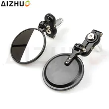 Universal 7/8'' 22mm Motorcycle bar End Mirror Rearview side Mirror For Suzuki DRZ400 DRZ 400 GSXR 750 1000 1100 600 K7 K8 K9 for ducati 695 696 796 1100 1200 universal motorcycle 7 8 22mm rearview mirror handle bar end blue side mirror silver