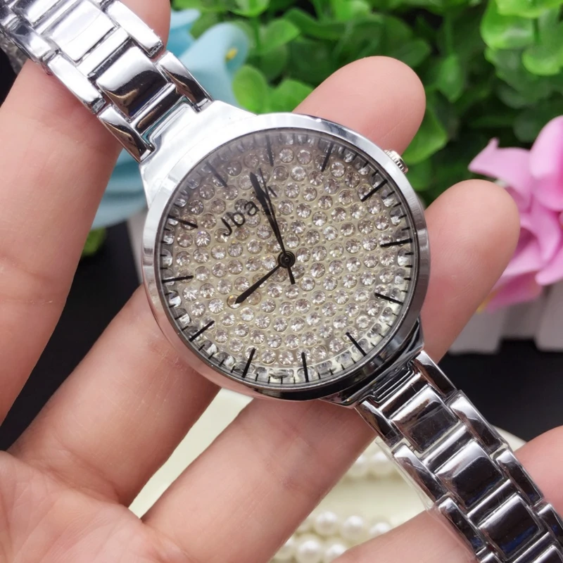 JBAILI Новый Для женщин горный хрусталь часы Женская обувь Diamond Элитный бренд