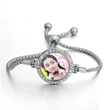 Браслеты на кнопках для сублимации краски модный браслет для женские украшения из циркона горячая передача пустые расходные материалы 18 мм оптом