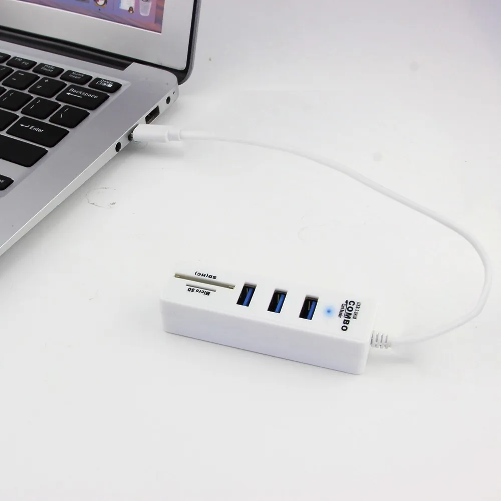 USB HUB 3.0 Type C Port Multi USB Micro Combo 3 Ports OTG Splitter SD TF Card Reader Extension Adapter For Computer Macbook Pro