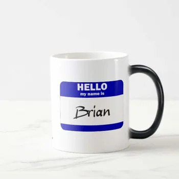 

Funny Hello My Name Is (Blue) Magic Ceramic Coffee Mug Tea Cup
