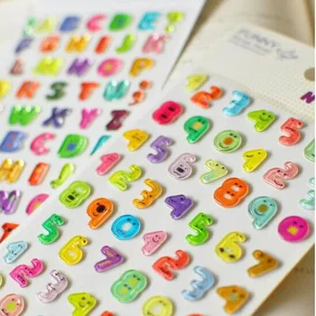 

Korea beautiful digital alphabet Stickers /DIY scrapbook diary deco stickers/Decorative items/School stationery Supplies GT371