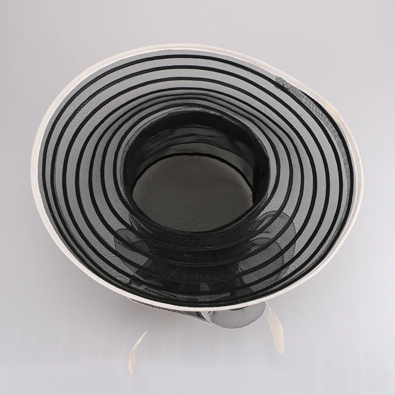 black wide brim hat