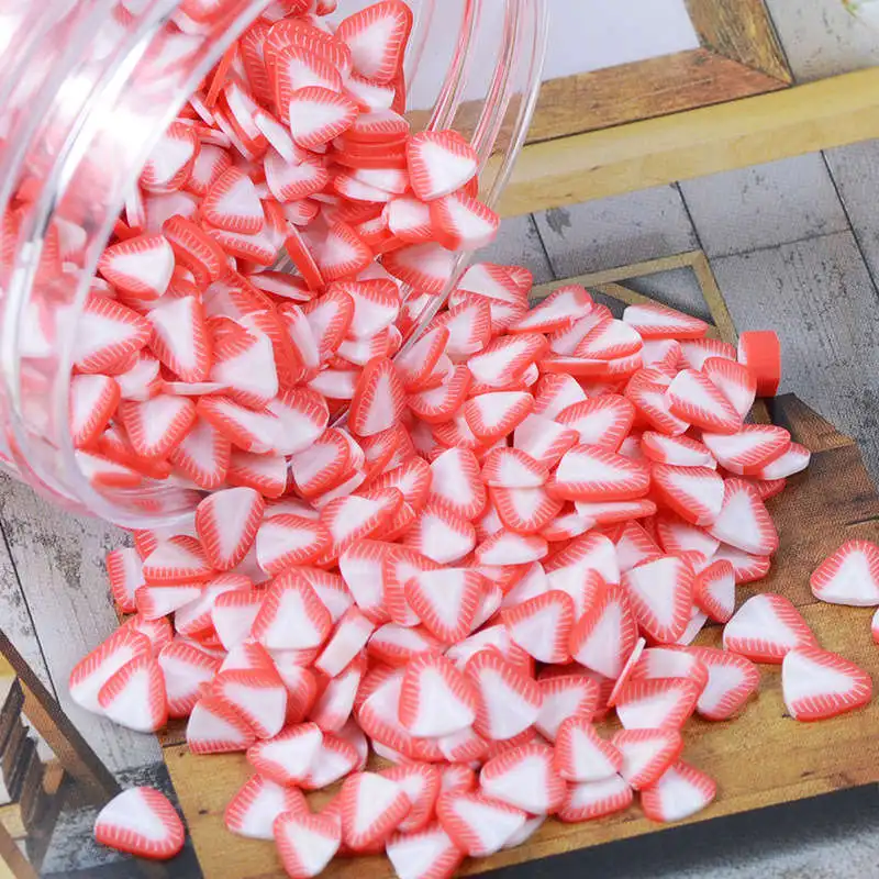 1000pcs 10g Fruit Slice 5mm/10mm Decoration Crafts Flatback Cabochon Scrapbooking Embellishments Kawaii DIY Accessories - Цвет: 5mm Strawberry 10g