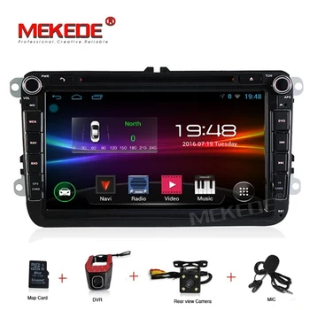 

Android 1024*600 HD Car dvd player radio GPS navigation for VW Golf Polo Jetta Passat Tiguan skoda Seat with RDS BT free Map MIC
