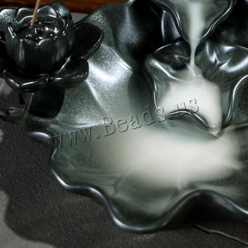 Creative Lotus Flower Waterfall Backflow Incense Burner Ceramic incense holder Fashion Decoration Use In Home Office Teahouse