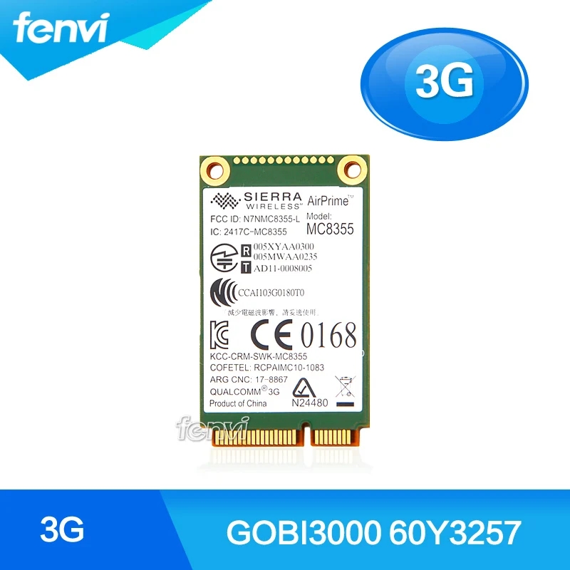 New Sierra MC8355 Gobi3000 Mini PCI e Wireless 3G WWAN HSPA EVDO EDGE GPRS GSM GPS